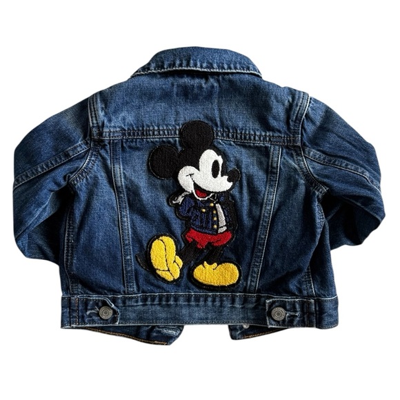 GAP Other - GAP x Disney Blue Denim Jean Jacket with Mickey Mouse